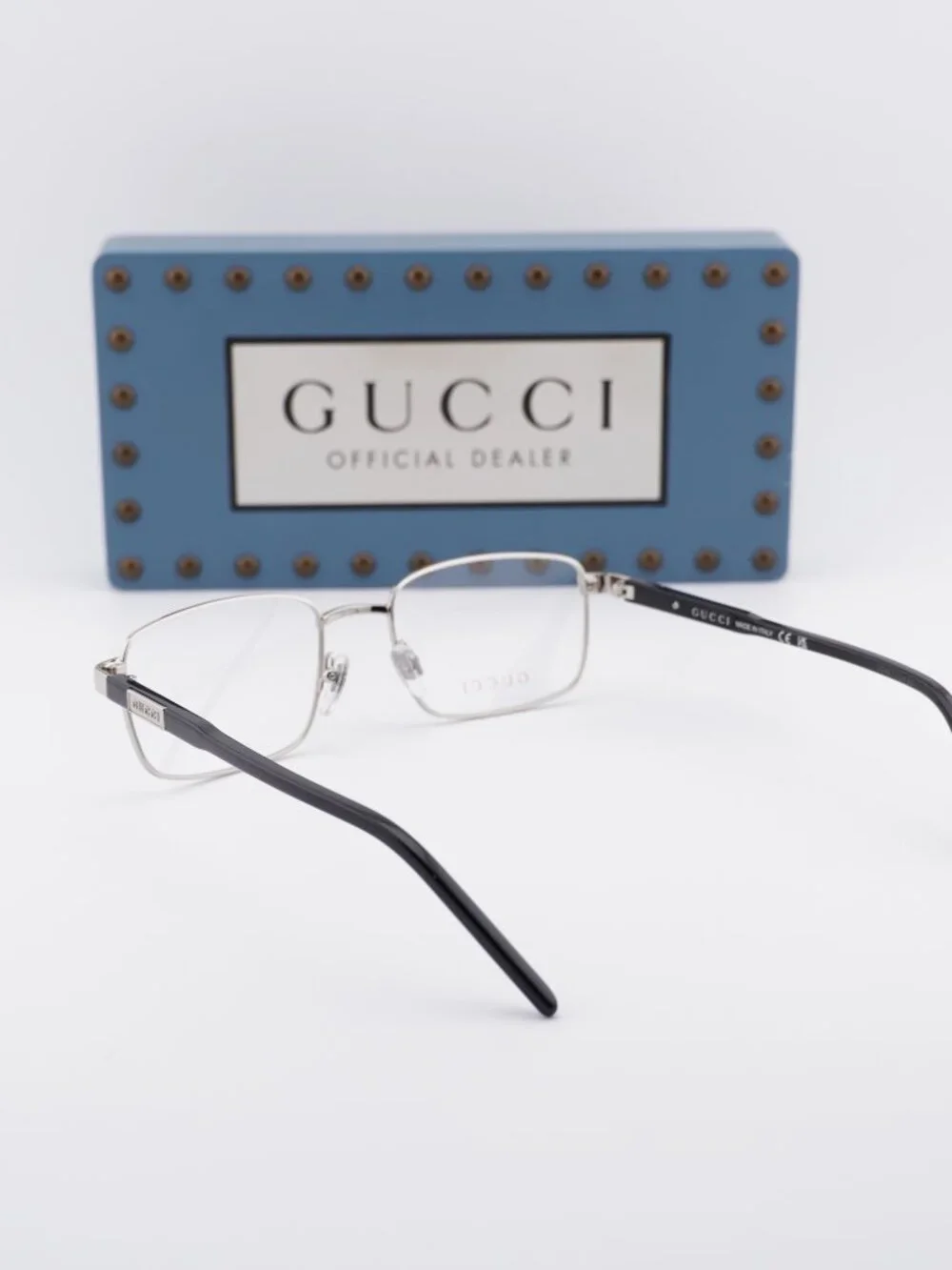Gucci GG1801O 001 Rectangle Eyeglasses - Silver 54mm